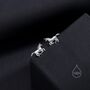 Unicorn Stud Earrings In Sterling Silver, thumbnail 3 of 10