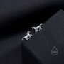 Unicorn Stud Earrings In Sterling Silver, thumbnail 3 of 11