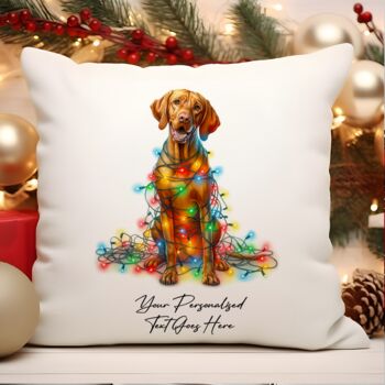 Personalised Vizsla In Christmas Lights, 2 of 9