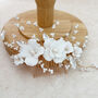 White Bridal Hair Comb, thumbnail 3 of 5