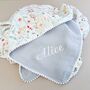Wildflower Organic Muslin Baby Blanket With Name, thumbnail 7 of 12