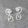 Sterling Silver Heart Outline Pendant Necklace, thumbnail 5 of 12