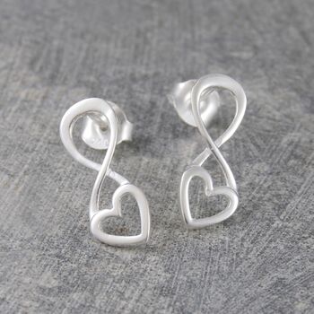 Sterling Silver Heart Outline Pendant Necklace, 5 of 12