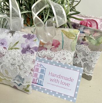 Lace Trimmed Lavender Bag, 4 of 12