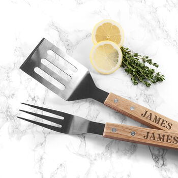Personalised Engraved BBQ Tools Set, 4 of 7