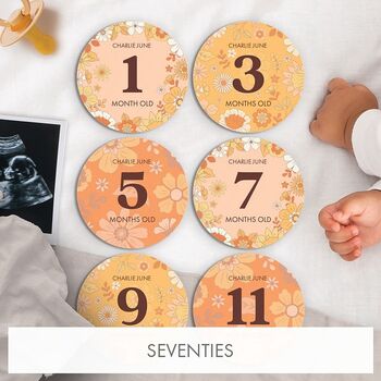 Personalised Boho Florals Design Milestone Discs, 8 of 8