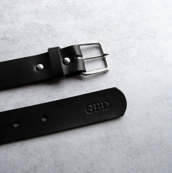 Handmade Personalised Men's Leather Belt, 4 of 8