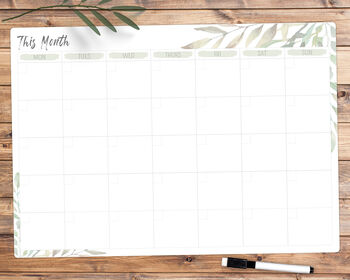 Personalised Eucalyptus Monthly Planner Whiteboard, 2 of 6