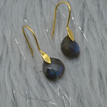 Rainbow Moonstone Or Labradorite Earrings, 9 of 11