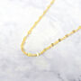 Dainty Glitter Shiny Sparkle Lip Gold Plated Chain, thumbnail 1 of 5