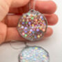 Statement Disco Earrings With Silver Glitter In Medium Size, thumbnail 11 of 11