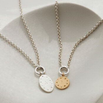 Reversible Initial And Zodiac Charm Catcher Necklace, 4 of 5