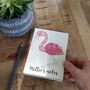 Personalised Flamingo Embroidered Notepad, thumbnail 1 of 3