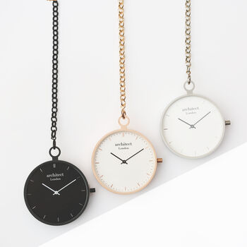 Modern Pocket Watch In Black With Your Own Handwriting, 6 of 6