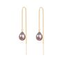 Sweet Hue Pearl Threader Earrings, thumbnail 5 of 6