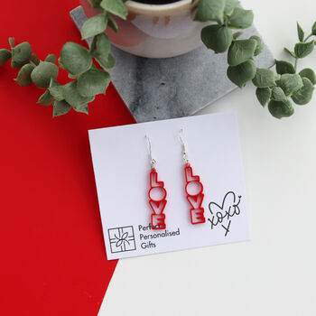 Love Drop Acrylic Red Earrings, 11 of 11