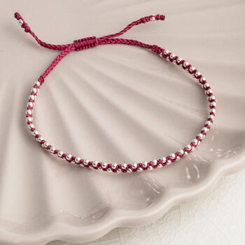 Sterling Silver Double Ball Friendship Bracelet, 10 of 12