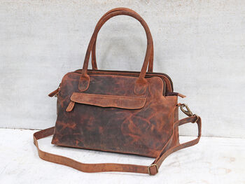 Vintage Style Leather Handbag, 2 of 12