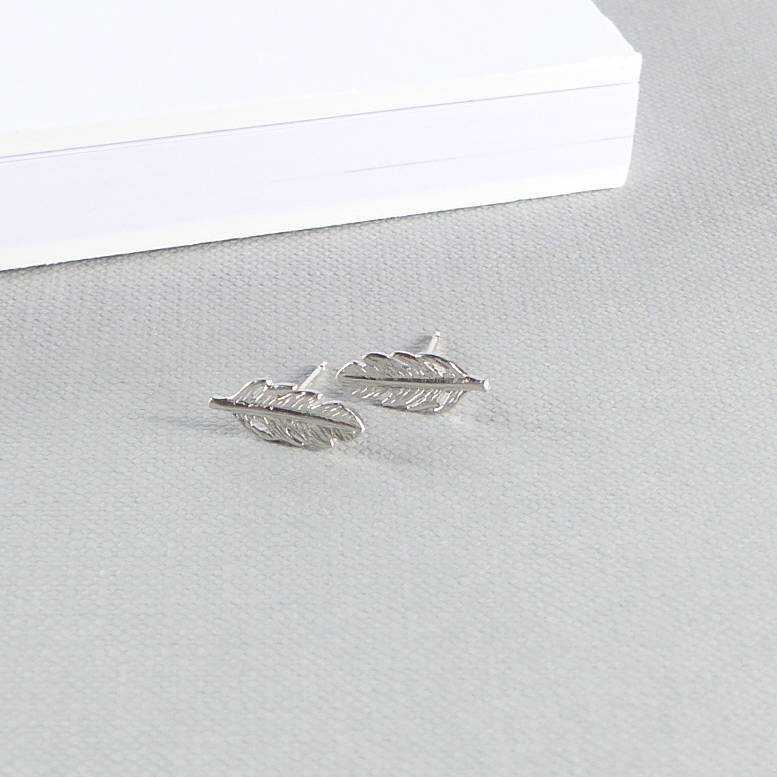 Feather Stud Earring By EVY Designs | notonthehighstreet.com