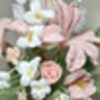 Handmade Crochet Blush Spring Garden Bouquet – Elegant Pink And White Floral Arrangement, thumbnail 2 of 3