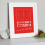 Personalised Football Or Rugby Coordinates Print, thumbnail 2 of 4