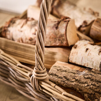 Katoro Wicker Log Basket With Handle, 3 of 4
