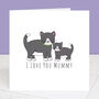 Mummy Cat And Kitten Personalised Card, thumbnail 3 of 4