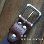 Personalised Leather Belt In Natural, thumbnail 5 of 8