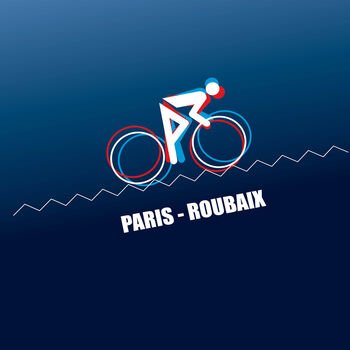 T Lab Paris Roubaix Cycling Print, 2 of 3