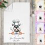 Personalised Dog Chef Hat Gift Tea Towel, thumbnail 1 of 12