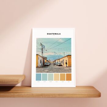 Antigua Volcano, Guatemala, Colour Palette Print, 3 of 3