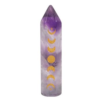 5cm Amethyst Moon Phase Crystal Point, 4 of 4