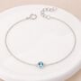 Personalised Sterling Silver March Birthstone Aquamarine Bracelet, thumbnail 2 of 11