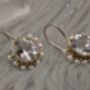 Clear Quartz, Pearl Sterling Silver Drop Earrings, thumbnail 9 of 9