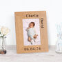 Personalised New Baby Oak Finish Picture Frame, thumbnail 1 of 2