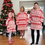 Thick Fluffy Red And White Christmas Hoodie Blankets, thumbnail 4 of 5