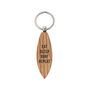 'Eat Sleep Surf Repeat' Oak Surfboard Keyring, thumbnail 2 of 2