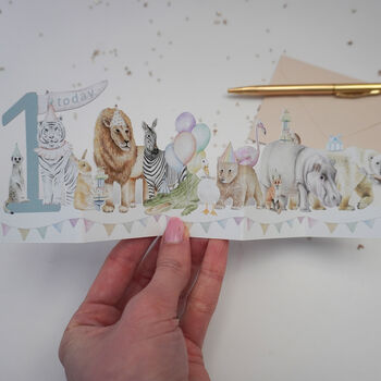 Party Animals Magical Mini Greeting Card, 3 of 3