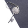 1931 95th Birthday Two Heart Lucky Sixpence Keyring, thumbnail 1 of 2