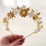 Gold Bridal Flower Crown, thumbnail 6 of 6
