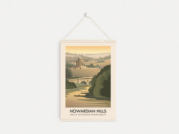 Howardian Hills Aonb Travel Poster Art Print, 6 of 8