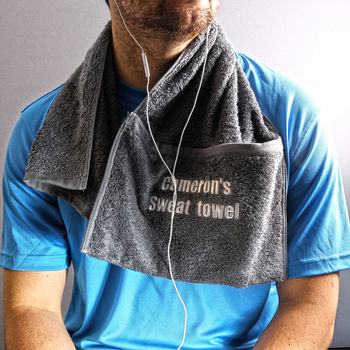 Personalised Zip Pocket Gym Towel, 2 of 9