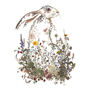 Easter Bunny | Hiding Hare Meadow Flowers Paper Napkins, thumbnail 1 of 3