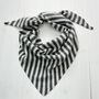 Lambswool Knitted Striped Triangle Scarf, thumbnail 3 of 6
