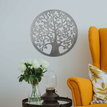 Mystery Tree Of Life Round Wooden Wall Elegance, 7 of 12