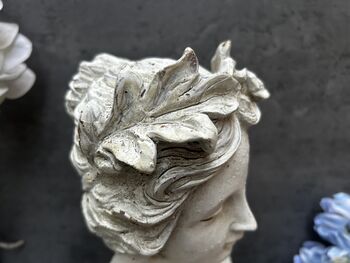 26cm Cream Vintage Style Ladies Bust Head Statue Decor, 10 of 11