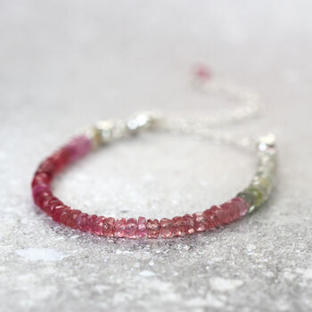 Pink And Green Sapphire Bracelet, 2 of 12