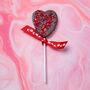 Dark Chocolate And Raspberry Heart Lolly, thumbnail 1 of 4