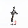 Boxing Hares Metal Sculpture, thumbnail 6 of 7