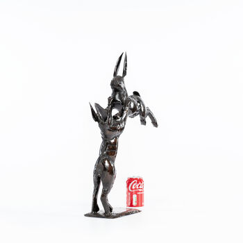 Boxing Hares Metal Sculpture, 6 of 7